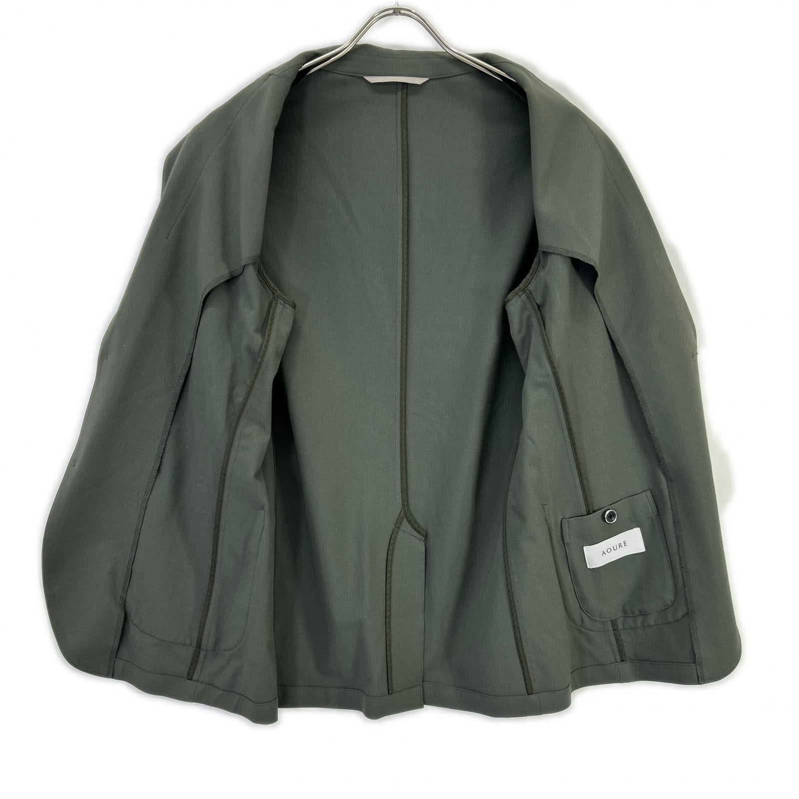 AOURE アウール AMFJ241013 カーキ MALPENSA JACKET 2Bシングルテーラードジャケット ジャケット