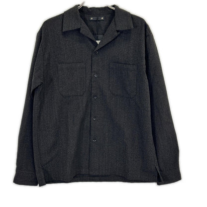 2409-5004-69-022 ﾌﾞﾗｯｸ Open Collar L/S SH ｳｰﾙｼｬﾂｼﾞｬｹｯﾄ ジャケット 2 メンズ