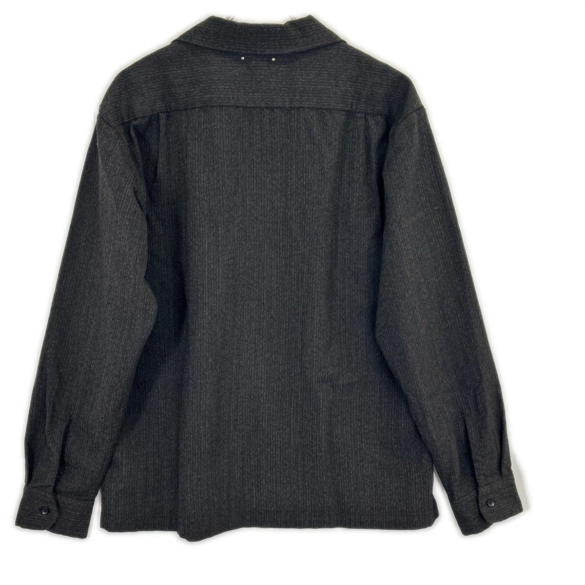 MINEDENIM マインデニム 2409-5004-69-022 ブラック Open Collar L/S SH ウールシャツジャケット ジャケット