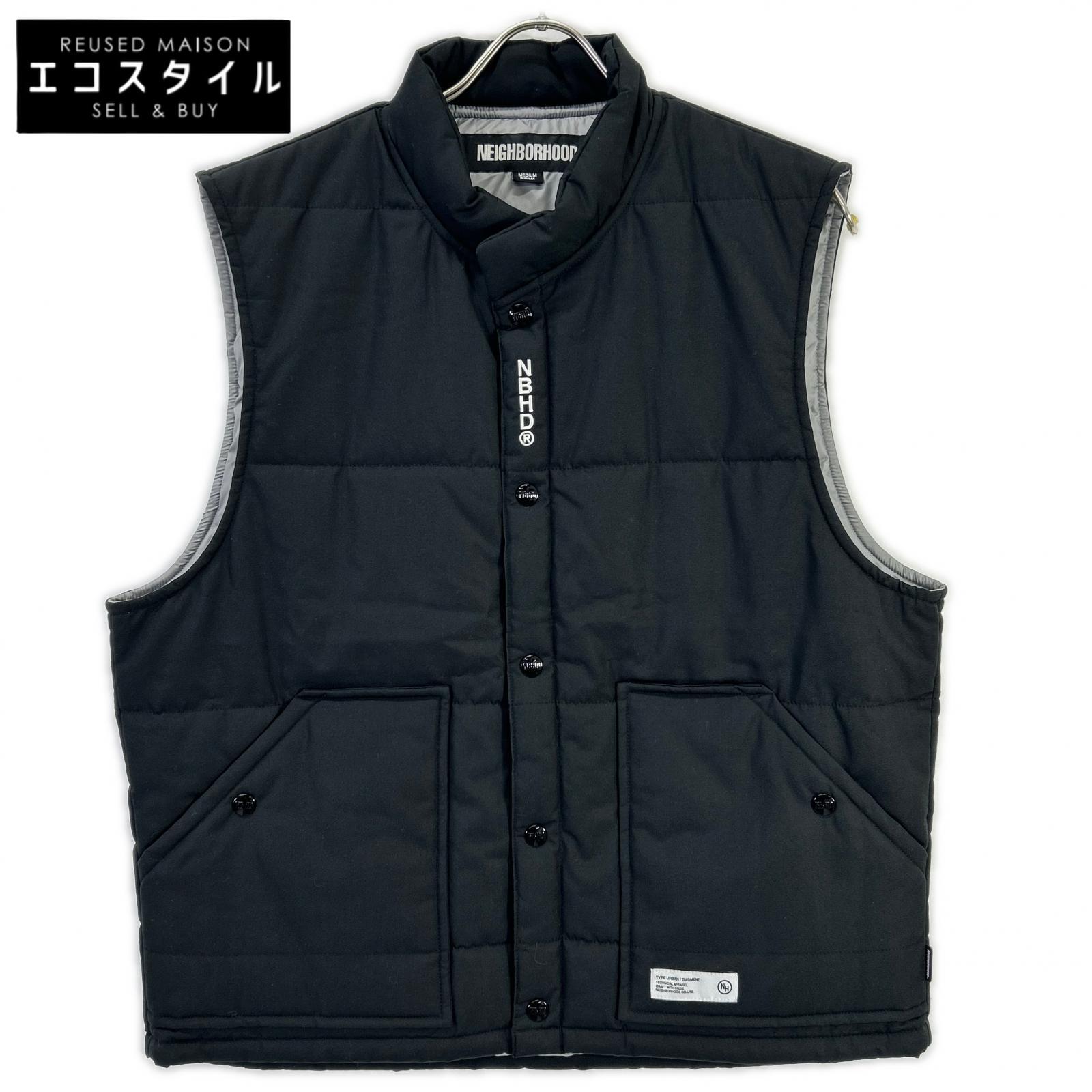 NEIGHBORHOOD 邻里 242TSNH-JKM10 24AW 黑色 PADDED TRACKER VEST 填充马甲