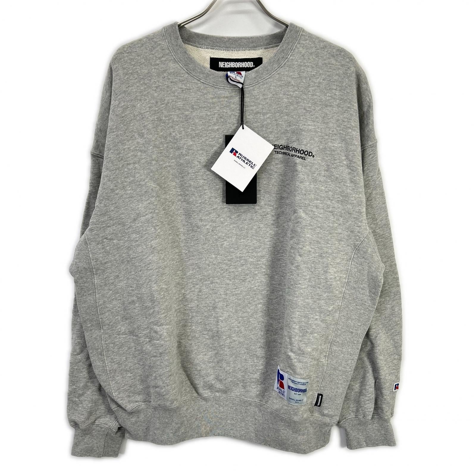 NEIGHBORHOOD ネイバーフッド 【×RUSSELL】231XRRUN-CSM01 23SS グレー SWEATSHIRT LS クルーネックスウェット トップス