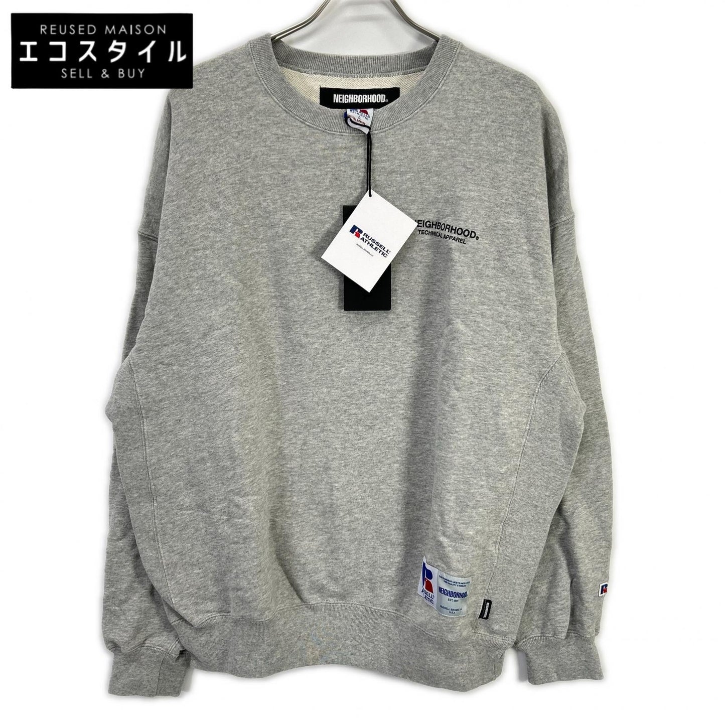 NEIGHBORHOOD ネイバーフッド 【×RUSSELL】231XRRUN-CSM01 23SS グレー SWEATSHIRT LS クルーネックスウェット トップス
