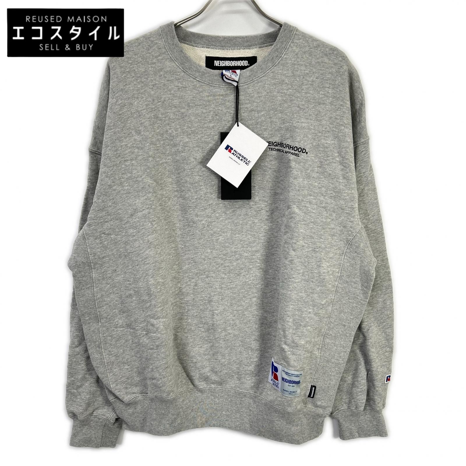 NEIGHBORHOOD ネイバーフッド 【×RUSSELL】231XRRUN-CSM01 23SS グレー SWEATSHIRT LS クルーネックスウェット トップス