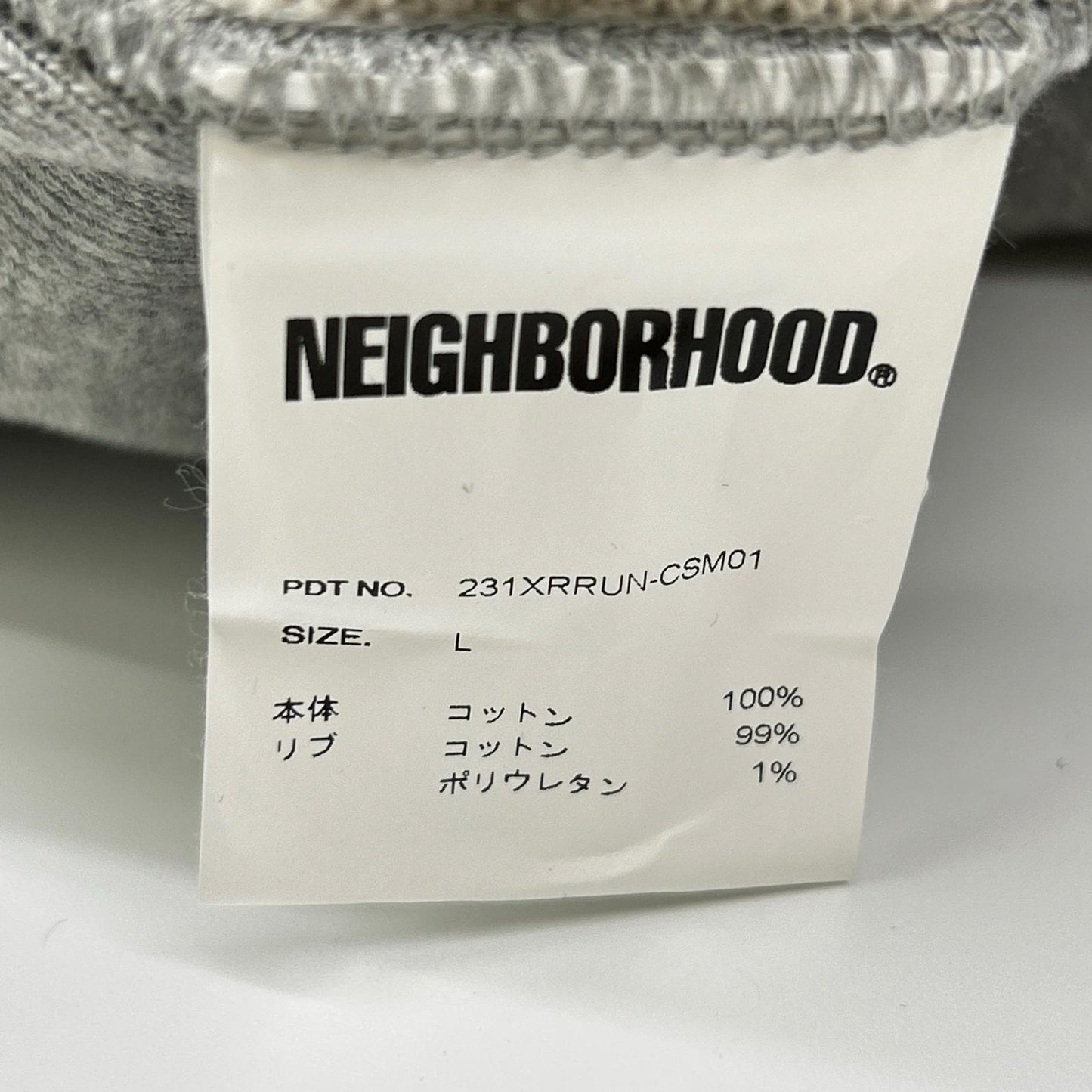 NEIGHBORHOOD ネイバーフッド 【×RUSSELL】231XRRUN-CSM01 23SS グレー SWEATSHIRT LS クルーネックスウェット トップス