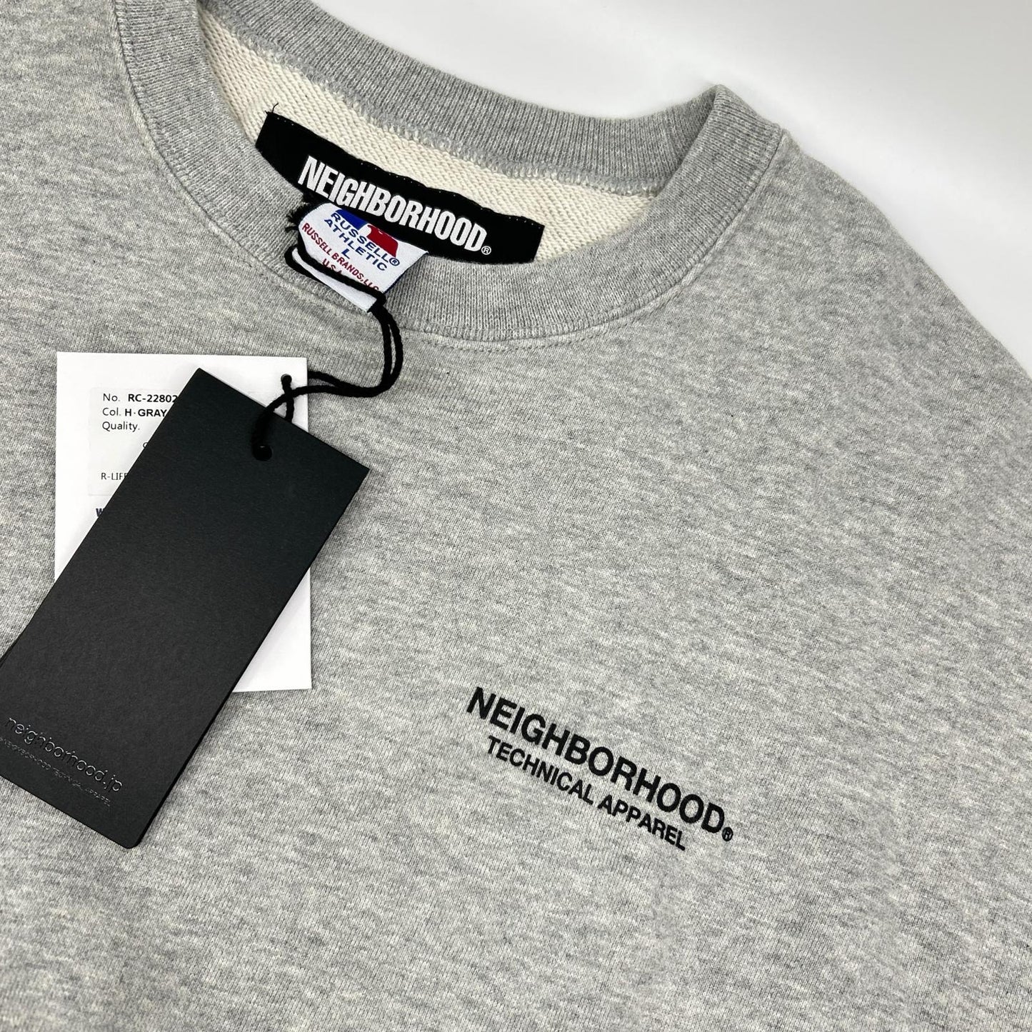 NEIGHBORHOOD ネイバーフッド 【×RUSSELL】231XRRUN-CSM01 23SS グレー SWEATSHIRT LS クルーネックスウェット トップス