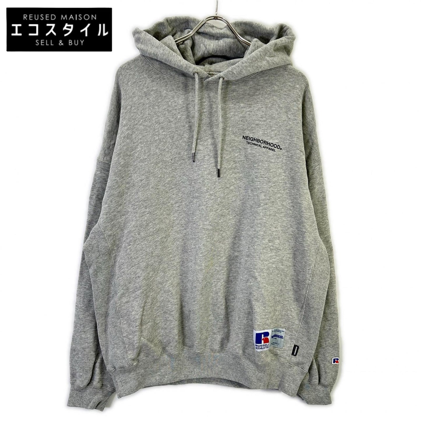 NEIGHBORHOOD ネイバーフッド 【×RUSSELL】231XRRUN-CSM02 23SS グレー SWEATPARKA LS スウェットパーカ トップス