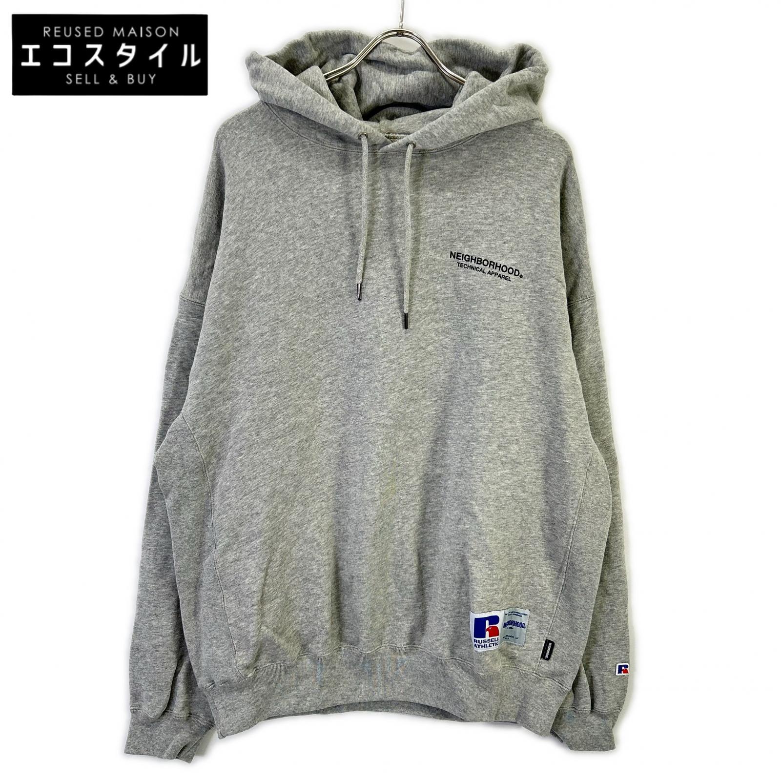 NEIGHBORHOOD ネイバーフッド 【×RUSSELL】231XRRUN-CSM02 23SS グレー SWEATPARKA LS スウェットパーカ トップス