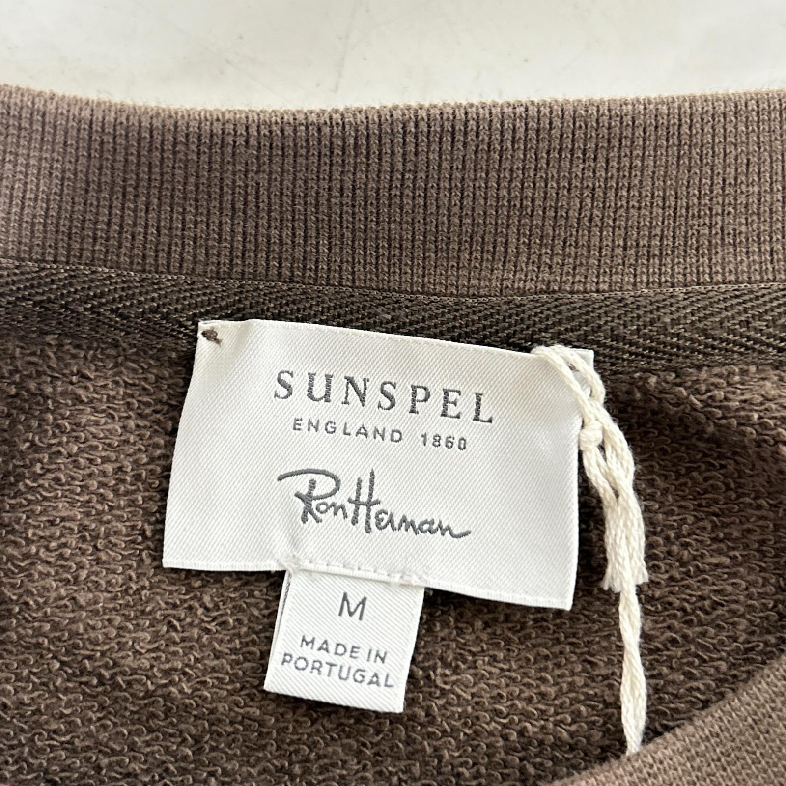 SUNSPEL サンスペル 【ロンハーマン別注】RHMSWE1602 ブラウン Raglan Sweatshirt ラグランスリーブ スウェットプルオーバー トップス