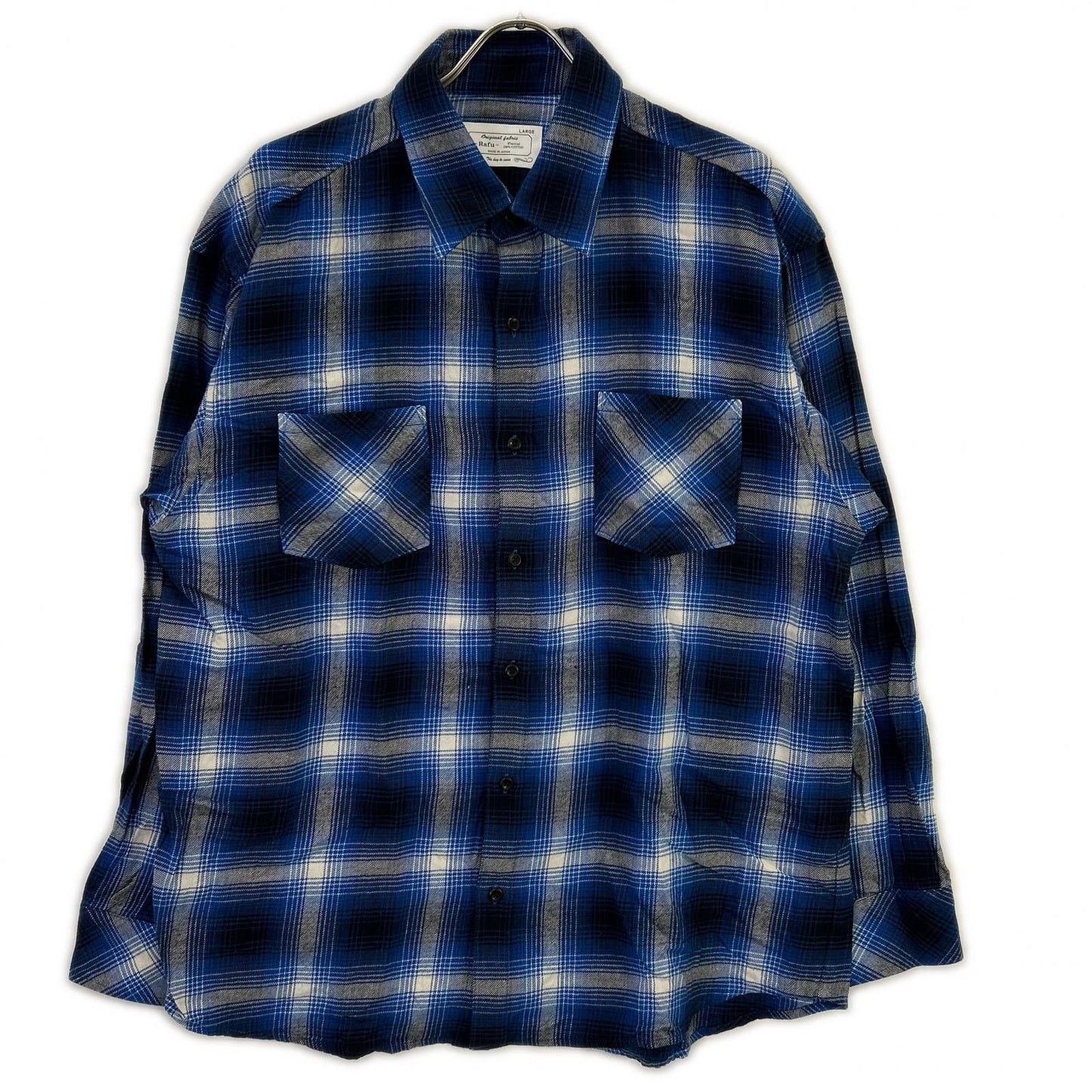 Rafu 拉夫 Rafu001-23-01 23SS 蓝色 STANDARD SHIRT 长袖格子衬衫 上衣