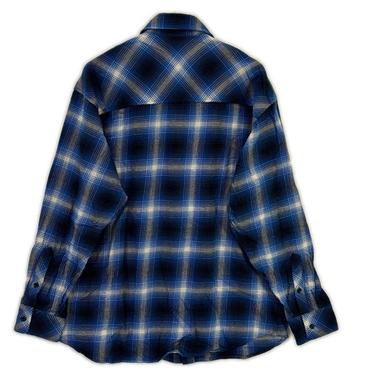 Rafu Rafu Rafu001-23-01 23SS Blue Standard Shirt Long Sleeve Check Shirt Tops