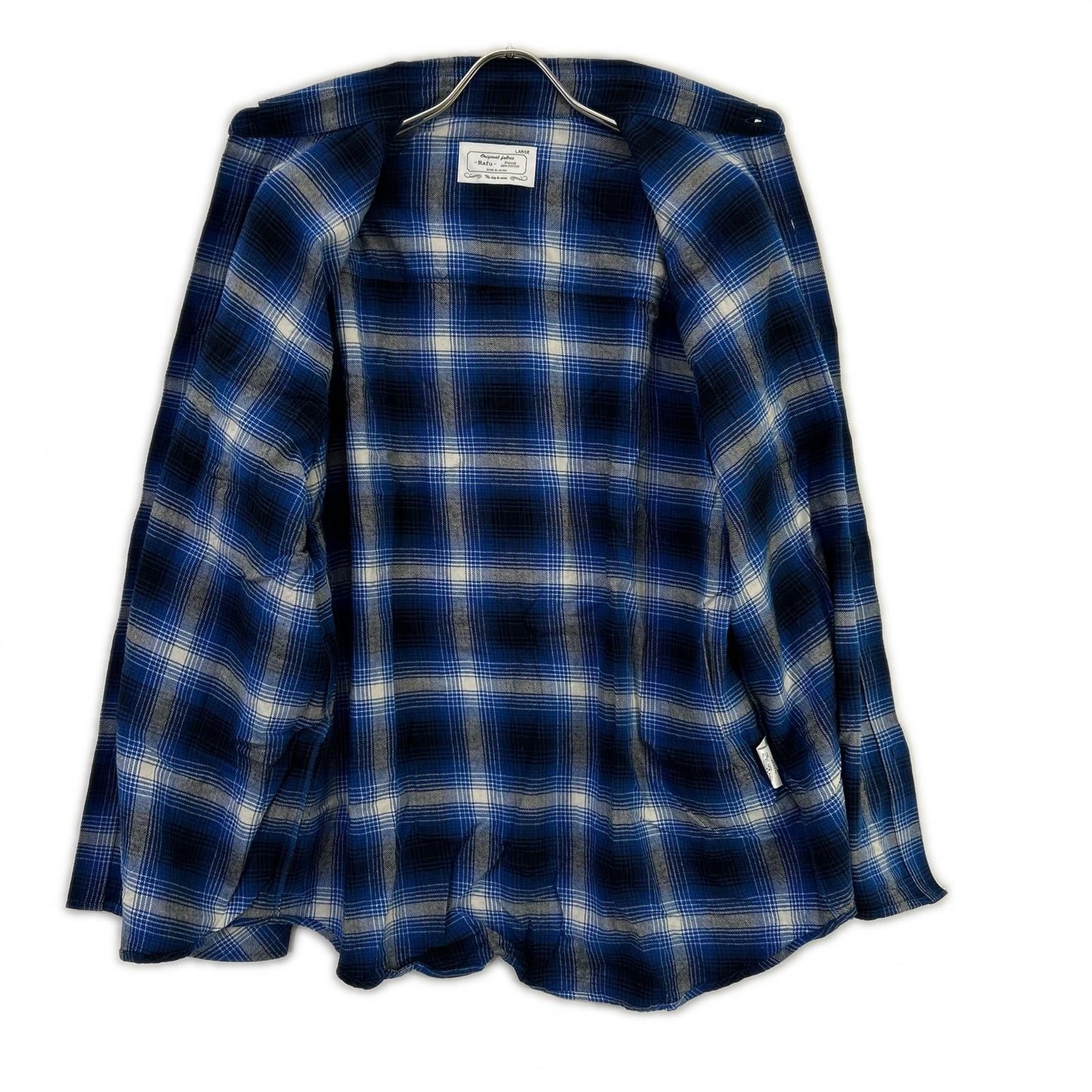 Rafu ラフ Rafu001-23-01 23SS ブルー STANDARD SHIRT 長袖チェックシャツ トップス