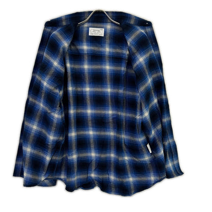 Rafu ラフ Rafu001-23-01 23SS ブルー STANDARD SHIRT 長袖チェックシャツ トップス