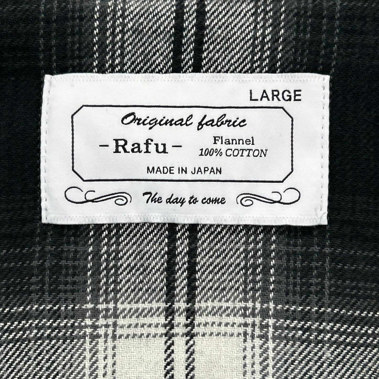 Rafu ラフ Rafu002-23-01 23SS ブラック Western shirt ダメージ加工長袖シャツ トップス