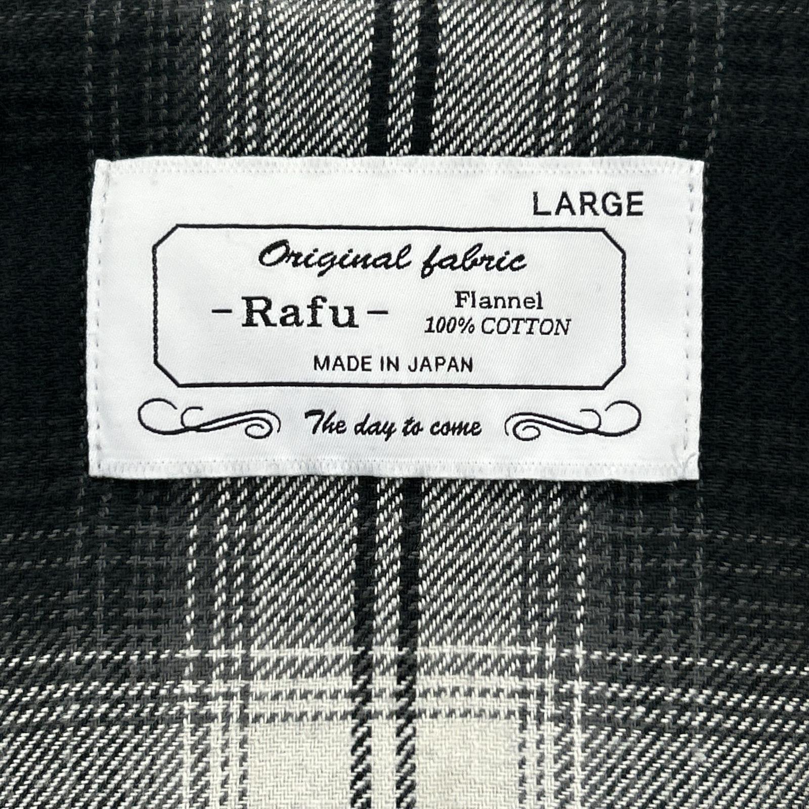Rafu ラフ Rafu002-23-01 23SS ブラック Western shirt ダメージ加工長袖シャツ トップス