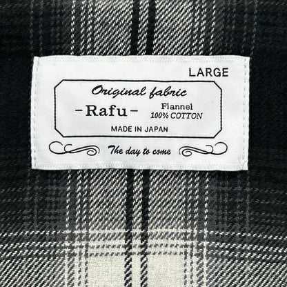 Rafu ラフ Rafu002-23-01 23SS ブラック Western shirt ダメージ加工長袖シャツ トップス