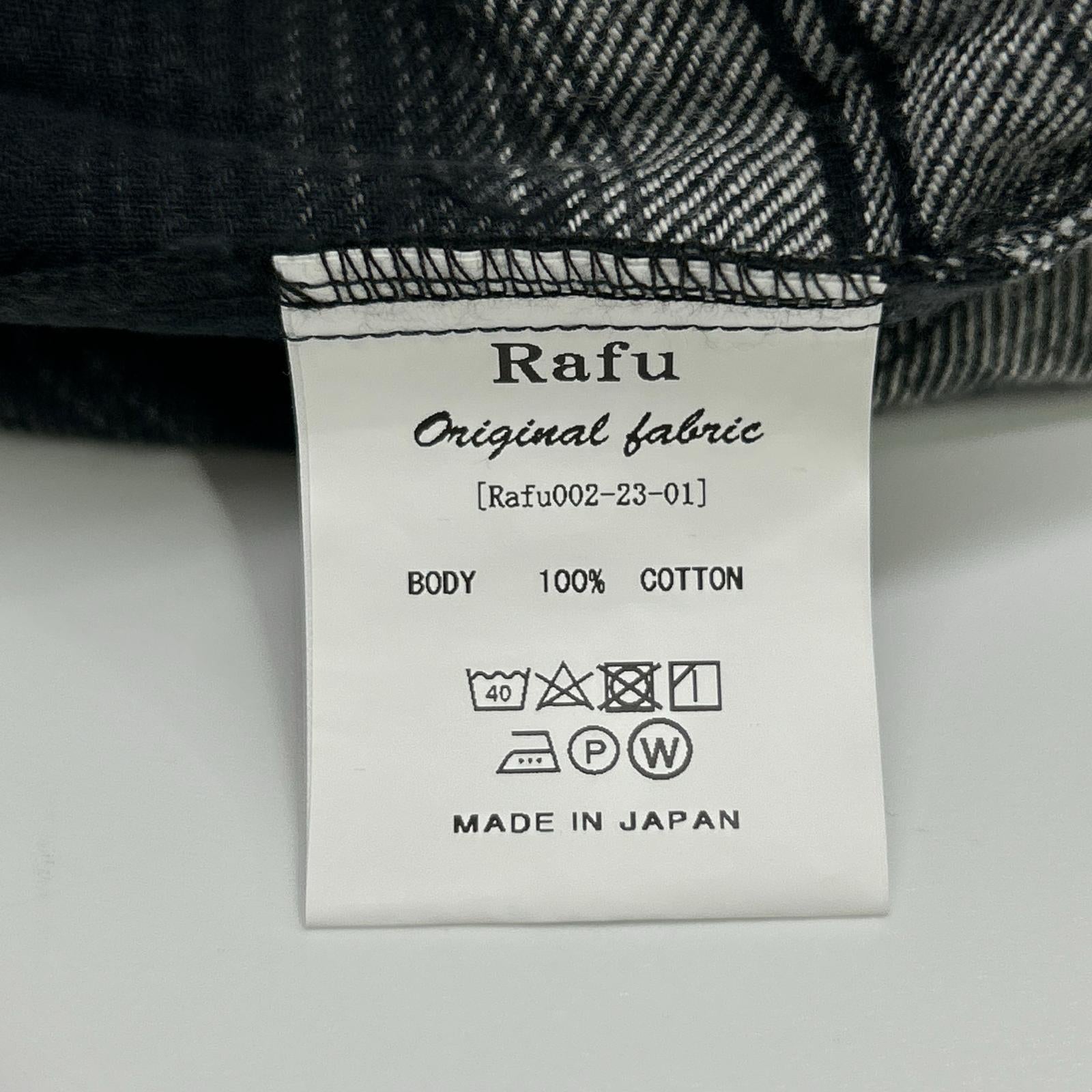 Rafu ラフ Rafu002-23-01 23SS ブラック Western shirt ダメージ加工長袖シャツ トップス