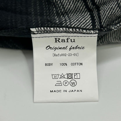 Rafu ラフ Rafu002-23-01 23SS ブラック Western shirt ダメージ加工長袖シャツ トップス