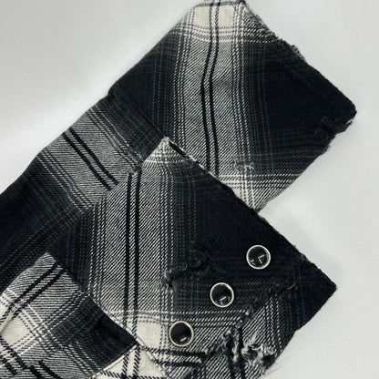 Rafu ラフ Rafu002-23-01 23SS ブラック Western shirt ダメージ加工長袖シャツ トップス