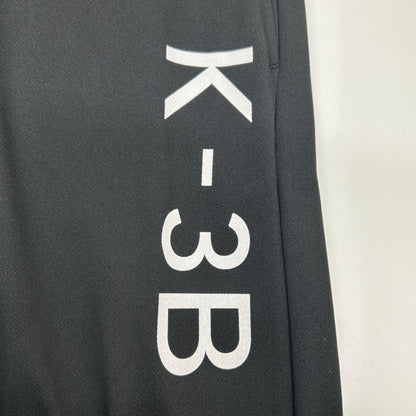 K-3B ケースリービー 115_G ブラック リサイクル糸メッシュ グラフィックジョガーパンツ ボトムス