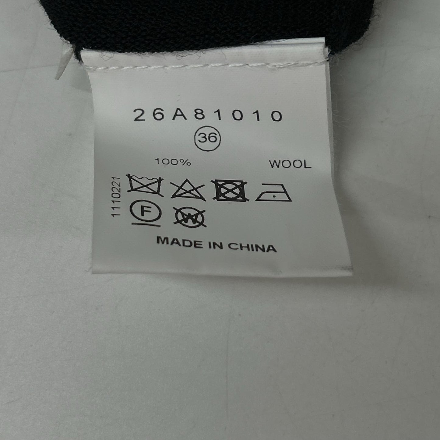 IRENE アイレネ 24AW 26A81010 黑色 羊毛薄纱扭花针织衫 上衣