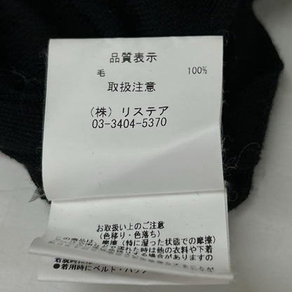 IRENE アイレネ 24AW 26A81010 黑色 羊毛薄纱扭花针织衫 上衣