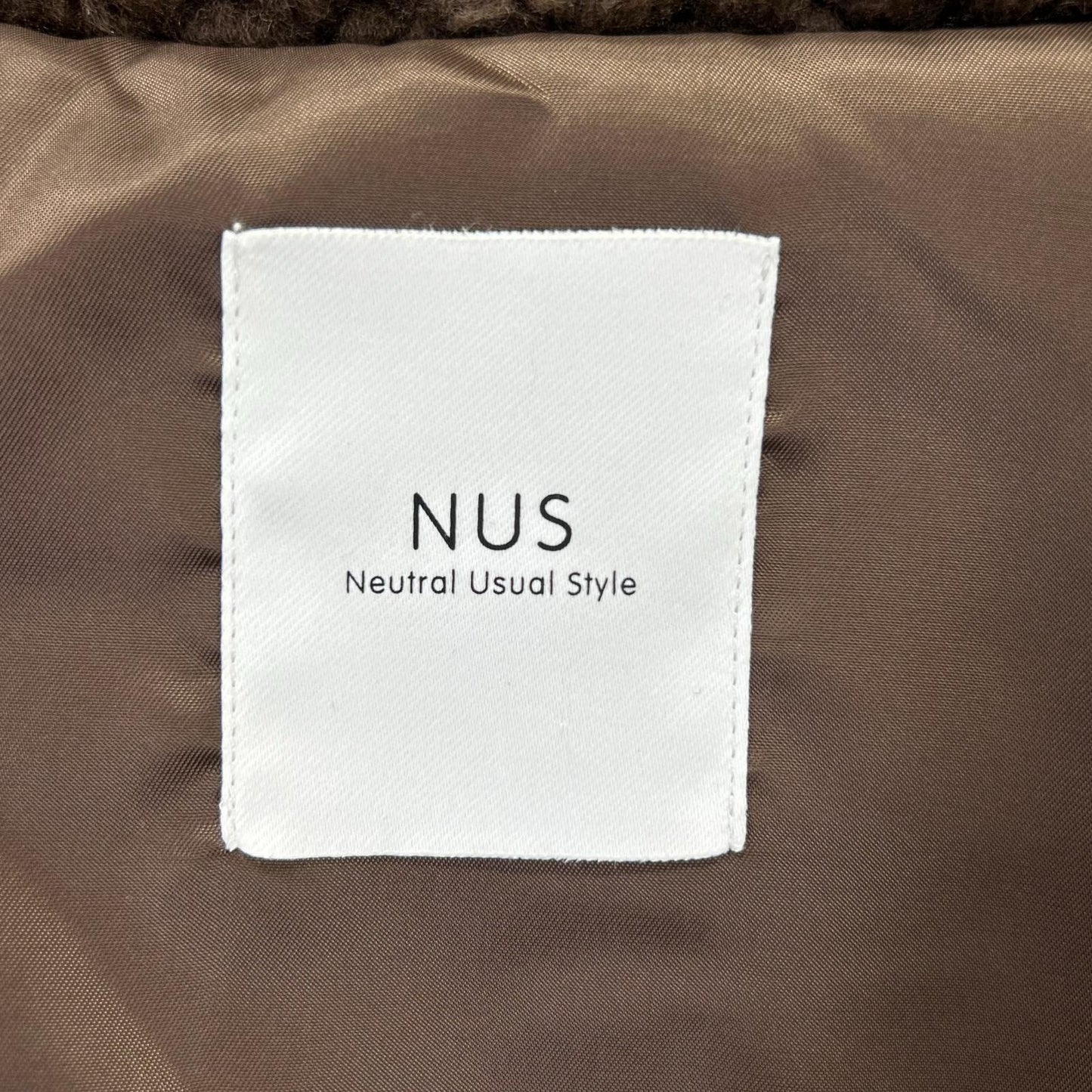 NUS ヌース 552ー34517 ブラウン テディライク ポンチョジャケット ジャケット