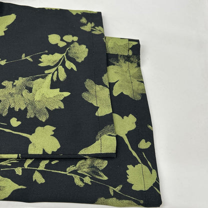 AMERI アメリ ブラック GRAINY FLOWER STRAIGHT PANTS ボトムス