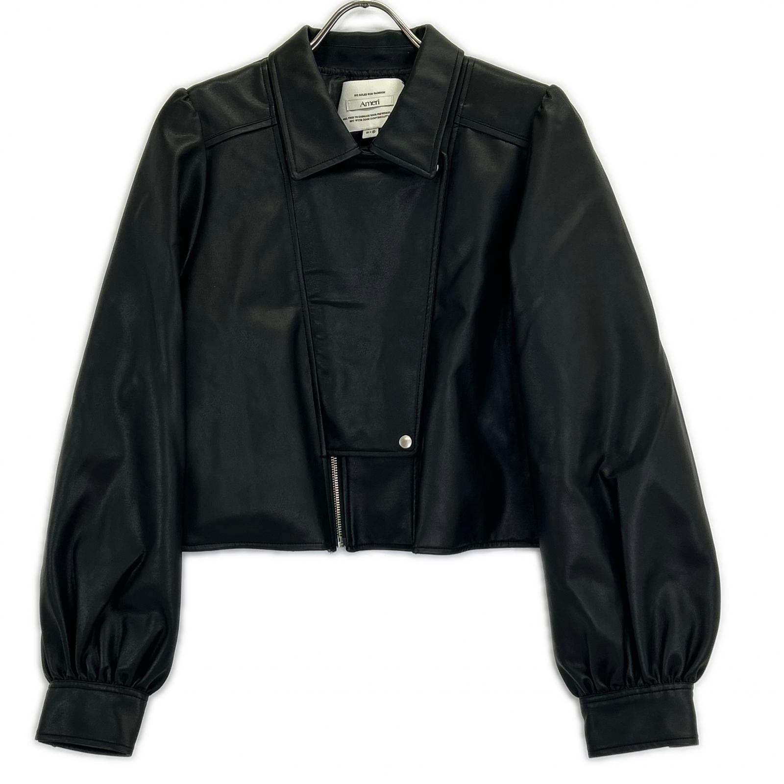 AMERI AMERI 黑色 LADY GATHER RIDERS JACKET 夹克