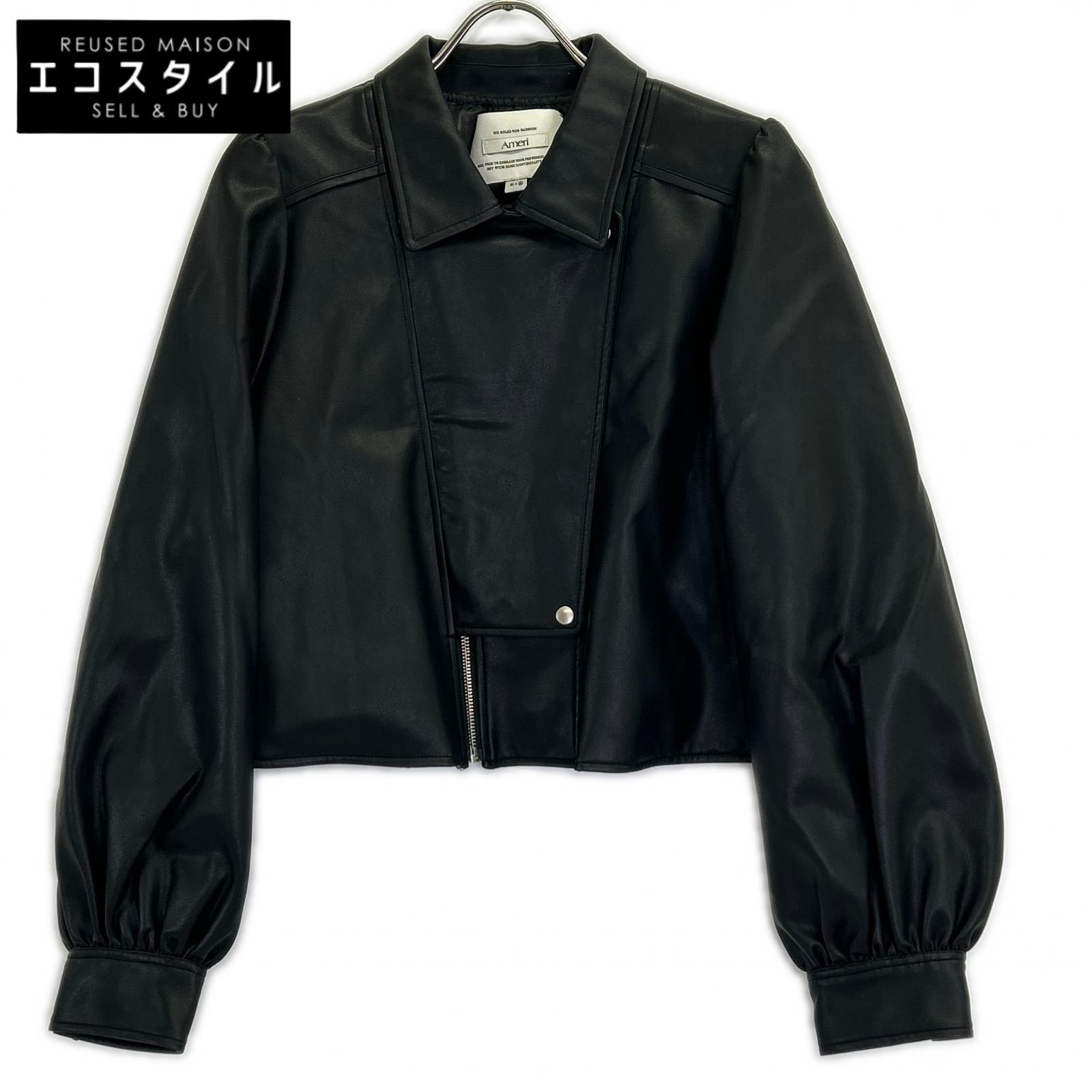 AMERI AMERI 黑色 LADY GATHER RIDERS JACKET 夹克