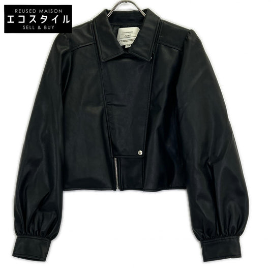 Ameri アメリ ブラック LADY GATHER RIDERS JACKET ジャケット
