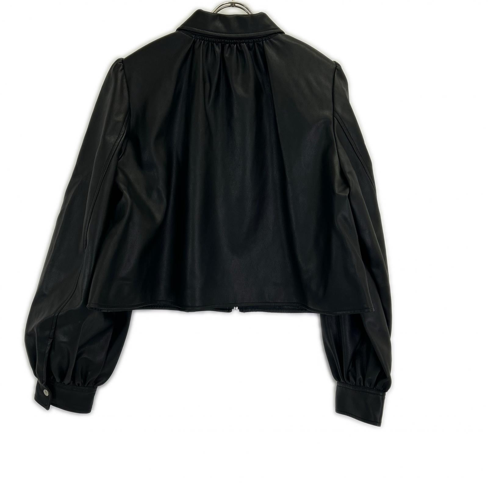 AMERI アメリ ブラック LADY GATHER RIDERS JACKET ジャケット
