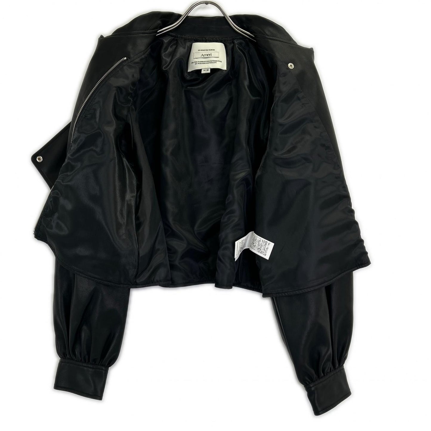 AMERI アメリ ブラック LADY GATHER RIDERS JACKET ジャケット