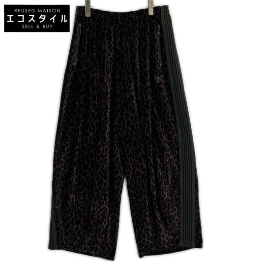needles ニードルズ RW1506 Brown Velour Leopard Track H.D.Pants (Track H.D. Pants) - Capsule Collection Bottoms