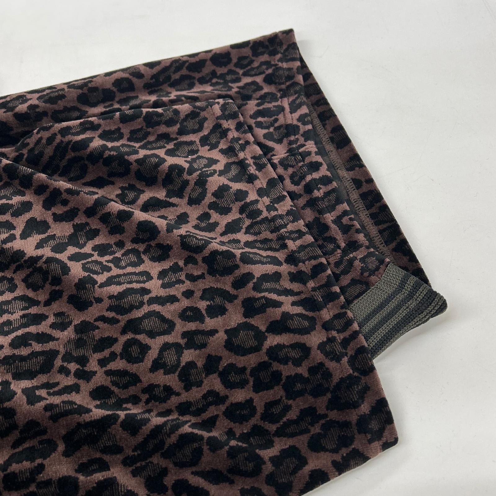 needles 尼达斯 RW1506 棕色 丝绒 豹纹 Track H.D.Pants 褶皱运动裤 胶囊系列 下装