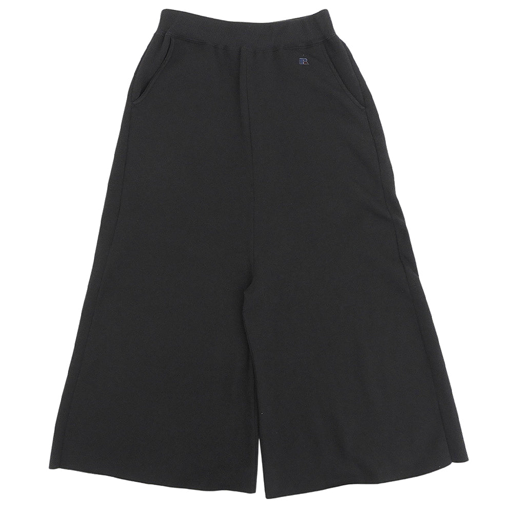 k3&co. ケイスリーアンドコー 【RUSSELL】 カットオフ ゴムウエスト フレア スウェットパンツ ボトムス レディース ブラック XS ボトムス