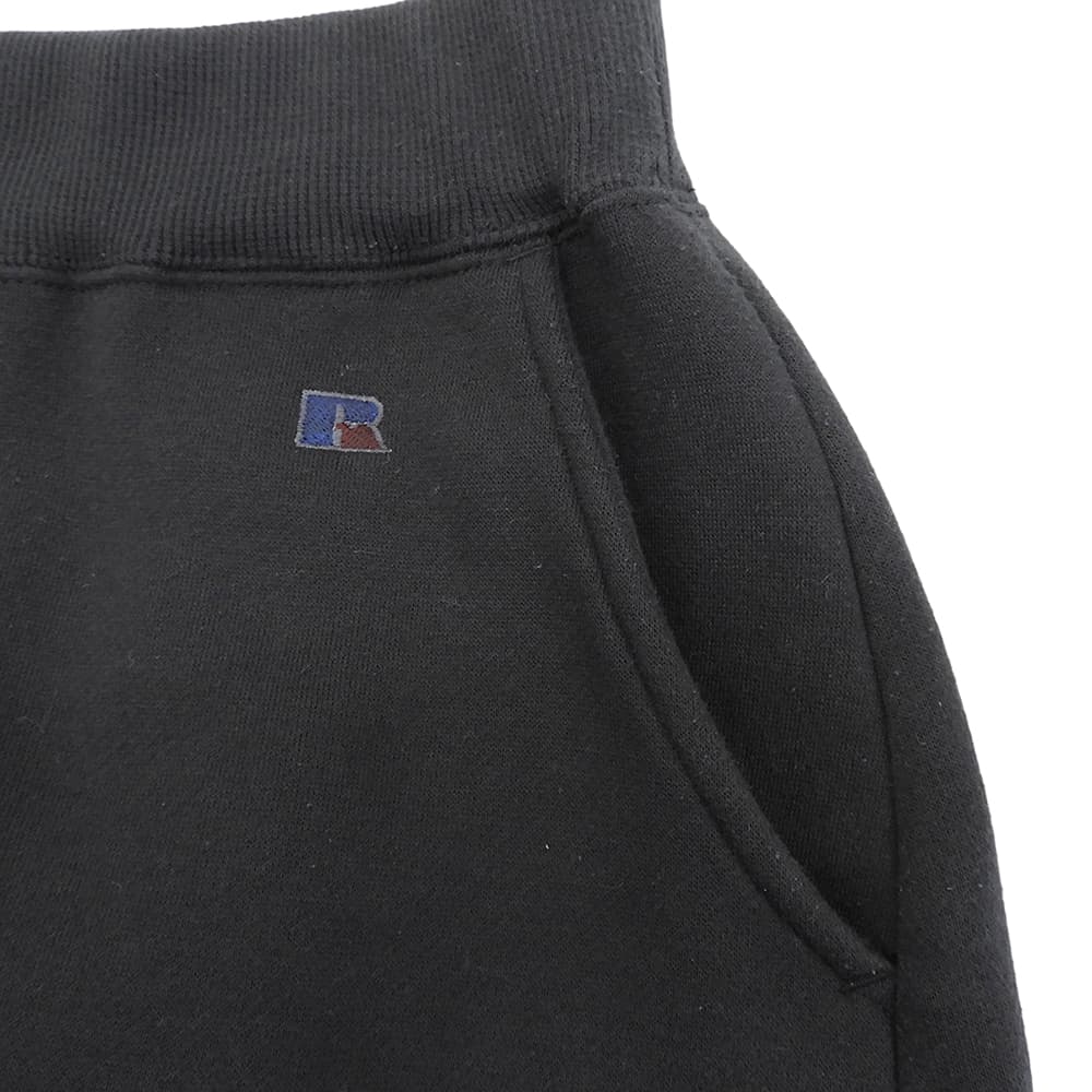 k3&co. ケイスリーアンドコー 【RUSSELL】 カットオフ ゴムウエスト フレア スウェットパンツ ボトムス レディース ブラック XS ボトムス