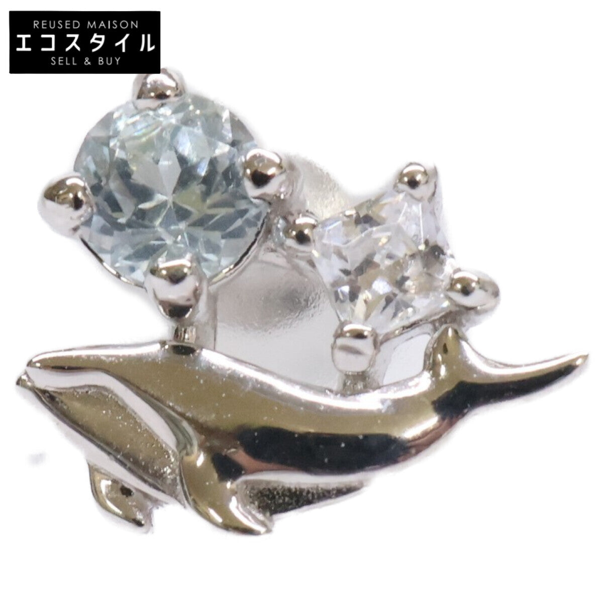 TAKE-UP テイクアップ 【美品】K14 K10 クジラ ハーフ 片耳 シングル ピアス