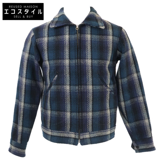 RRL Double RL [Excellent Condition/Domestic Authentic] 782509029001 Pawnee Jacket Check TALON Zip Sports Jacket