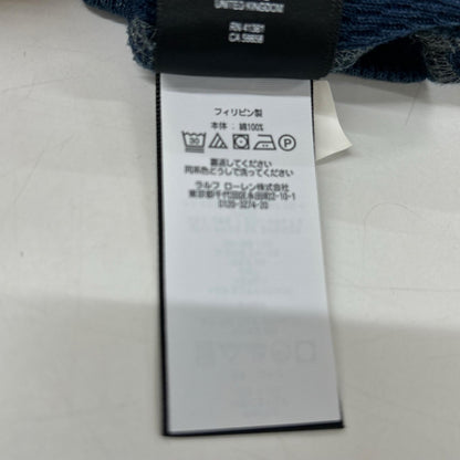 RRL 双R标 MNRRKNI1N820005 靛蓝色蜂窝华夫格针织棉 本蓝染 漂洗加工 果核纽扣 亨利领衬衫 上衣