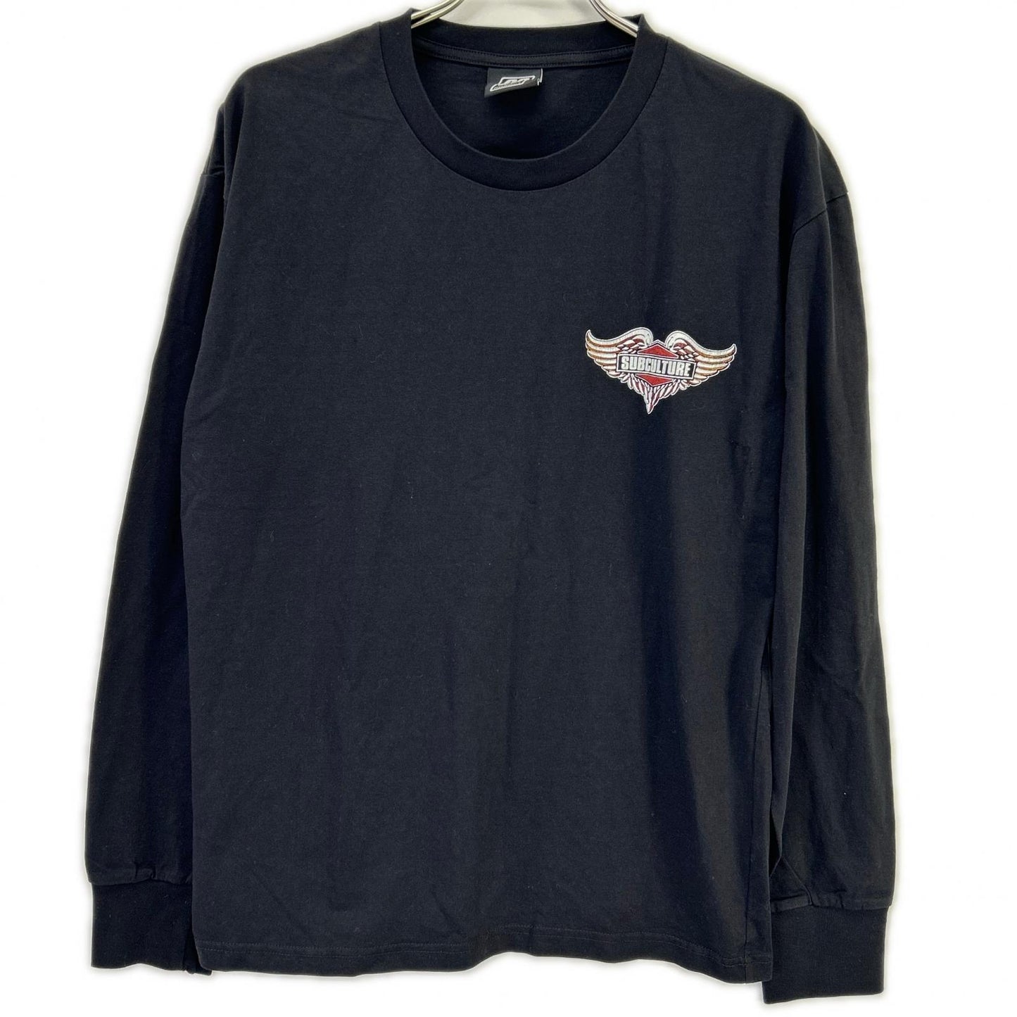 SC Subculture 23AW SCLT-A2301 Black Cotton FEATHER EMBLEM LONGSLEEVE T-SHIRT Tops