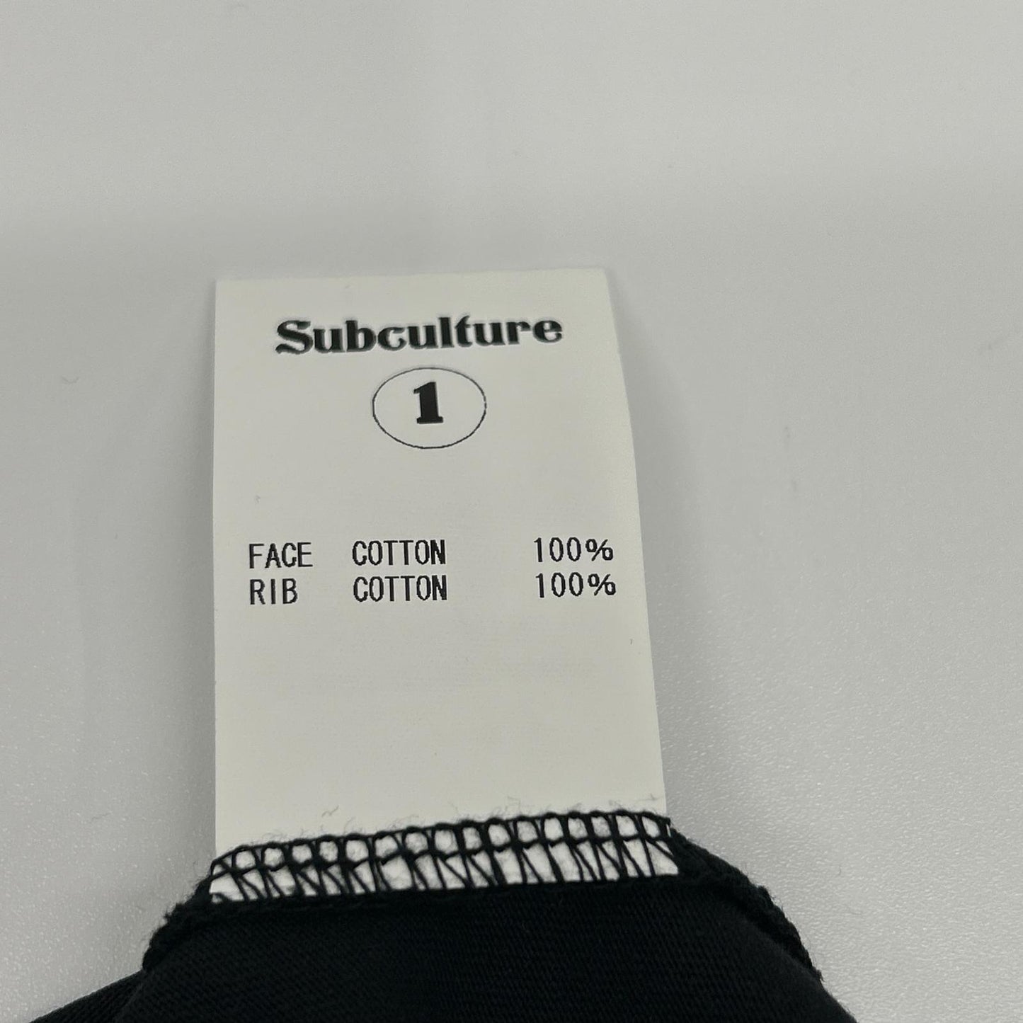 SC Subculture 23AW SCLT-A2301 Black Cotton FEATHER EMBLEM LONGSLEEVE T-SHIRT Tops