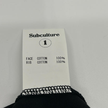 SC Subculture 23AW SCLT-A2301 Black Cotton FEATHER EMBLEM LONGSLEEVE T-SHIRT Tops