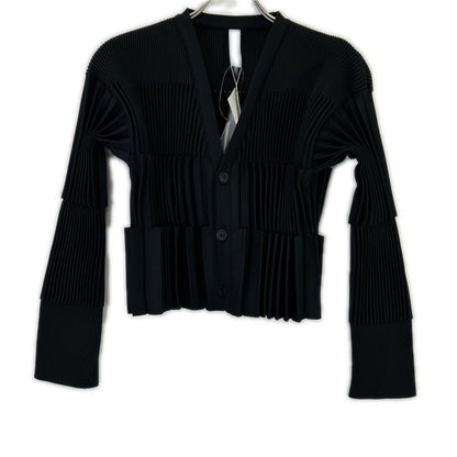 CFCL シーエフシーエル 25AW CF010KE208JP00 ブラック ポリエステル アコーディオンプリーツ ACCORDION CROPPED CARDIGAN トップス