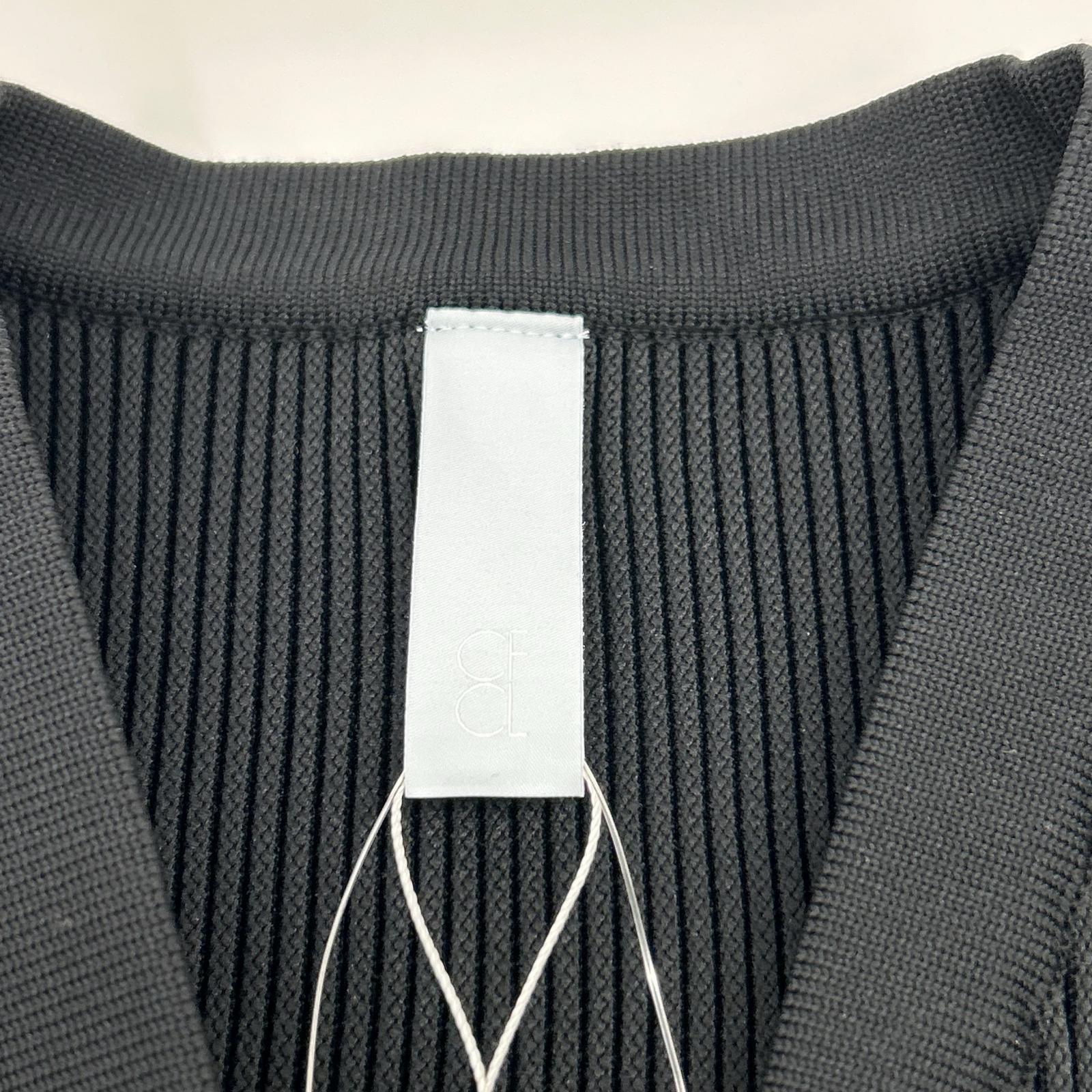 CFCL シーエフシーエル 25AW CF010KE208JP00 ブラック ポリエステル アコーディオンプリーツ ACCORDION CROPPED CARDIGAN トップス