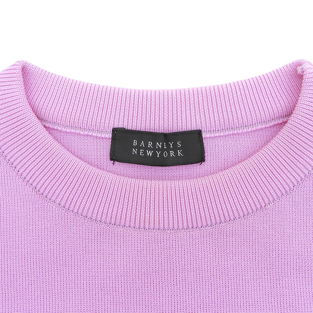 BARNEYSNEWYORK バーニーズニューヨーク 美品 ポリエステル ウォッシャブル クルーネック ニット プルオーバー トップス レディース ピンク F 2249196 トップス