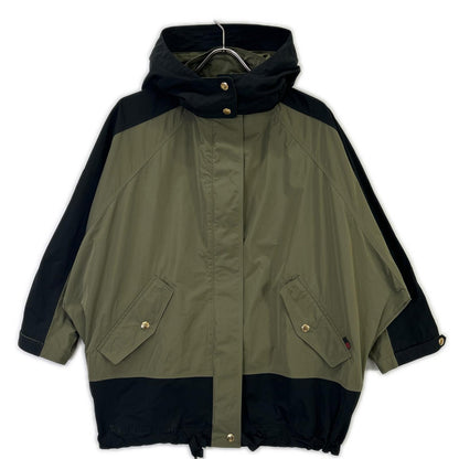 WOOLRICH ウールリッチ WWOU0336 カーキ×ブラック ポリエステル ドルマンスリーブ BEAVER ANORAK/ケープ型アノラック ジャケット