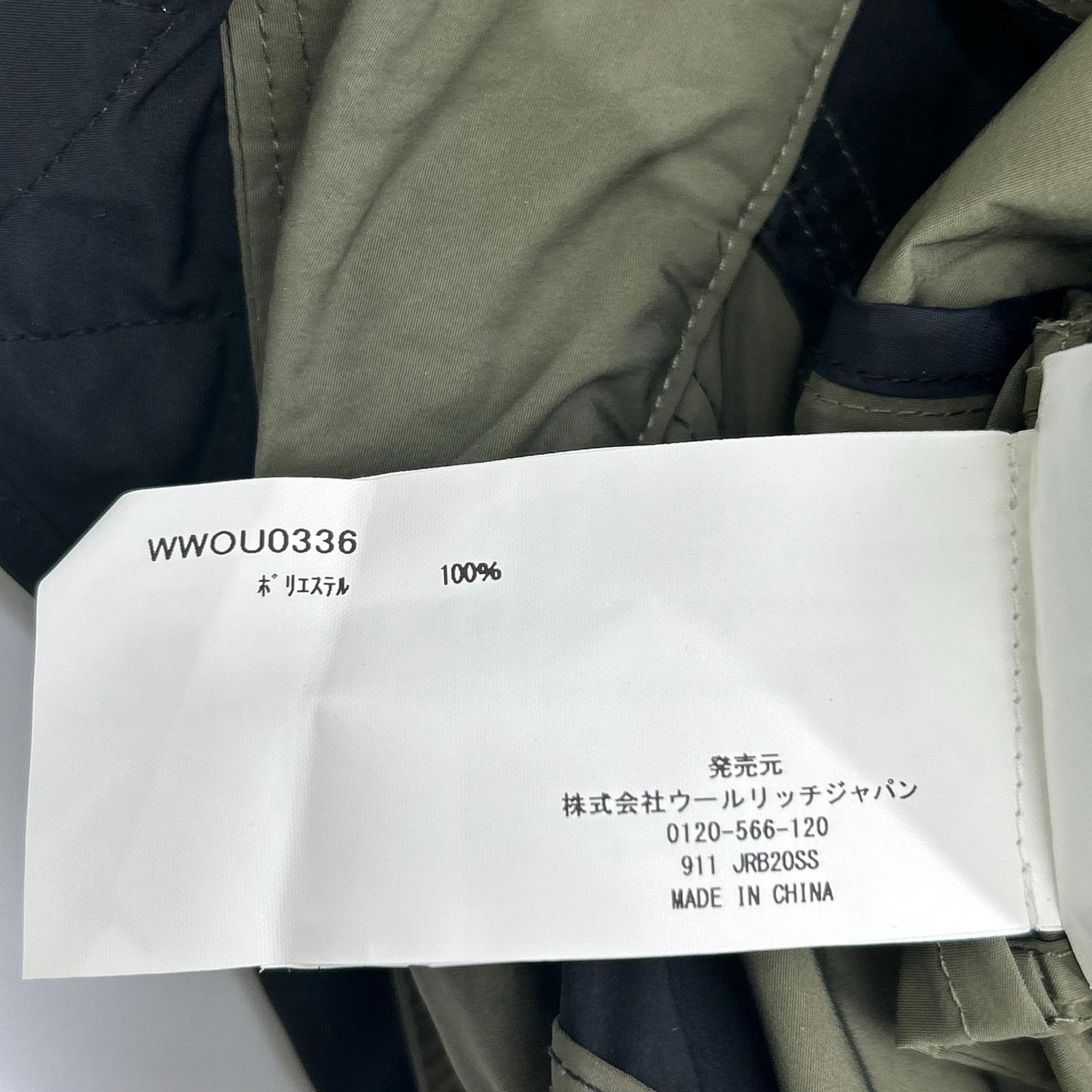WOOLRICH ウールリッチ WWOU0336 カーキ×ブラック ポリエステル ドルマンスリーブ BEAVER ANORAK/ケープ型アノラック ジャケット