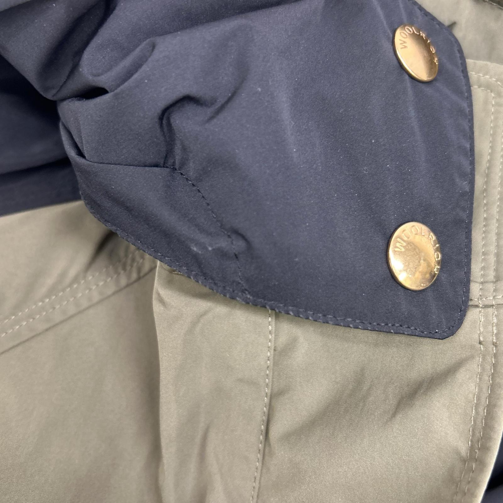 WOOLRICH ウールリッチ WWOU0336 カーキ×ブラック ポリエステル ドルマンスリーブ BEAVER ANORAK/ケープ型アノラック ジャケット