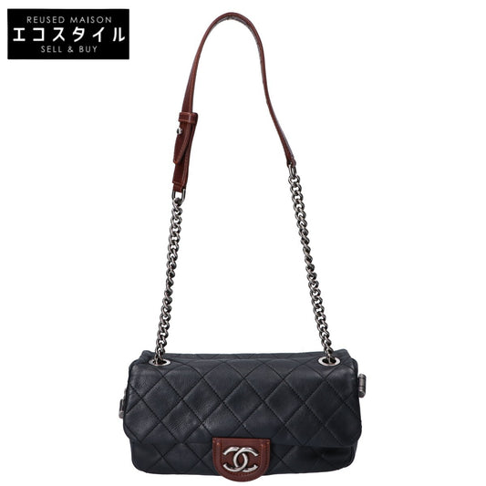 CHANEL シャネル 16番台 カーフスキン マトラッセ シングルフラップ チェーンショルダーバッグ ショルダーバッグ