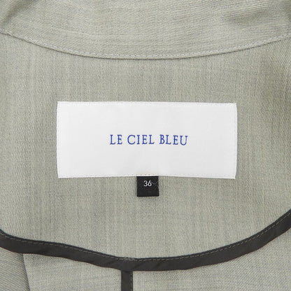 LE CIEL BLEU ルシェルブルー ウール ラップドトレンチコート レディース グレー 36 コート